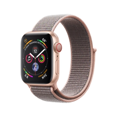 Смарт-часы Apple Watch Series 4 + LTE 40mm Gold Aluminum Case with Pink Sand Sport Loop - цена, характеристики, отзывы, рассрочка, фото 1