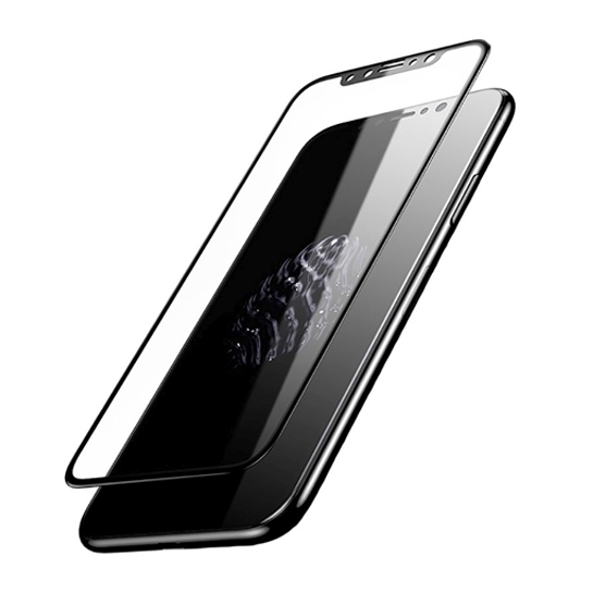 Стекло Baseus Silk-Screen All-Screen Protection Tempered Glass for iPhone 11 Pro/XS/X Front Black - цена, характеристики, отзывы, рассрочка, фото 1