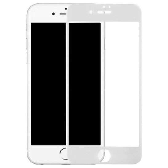 Скло Baseus Silk-Screen 3D Edge Protection Tempered Glass for iPhone 8 Plus/7 Plus Front White - ціна, характеристики, відгуки, розстрочка, фото 1