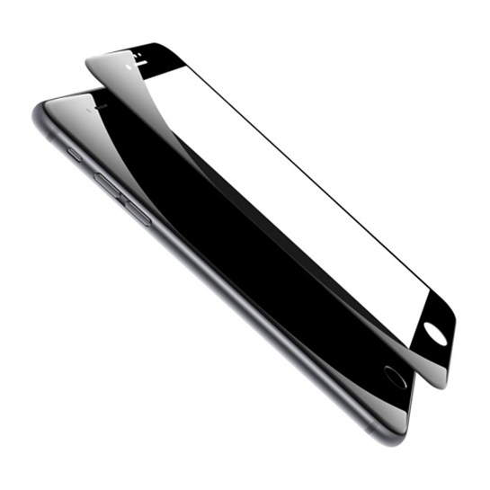 Стекло Baseus Silk-Screen 3D Edge Protection Tempered Glass for iPhone 8 Plus/7 Plus Front Black - цена, характеристики, отзывы, рассрочка, фото 2