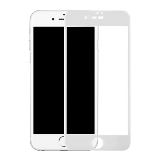 Стекло Baseus Silk-Screen 3D Edge Protection Tempered Glass for iPhone 8/7 Front White - цена, характеристики, отзывы, рассрочка, фото 1