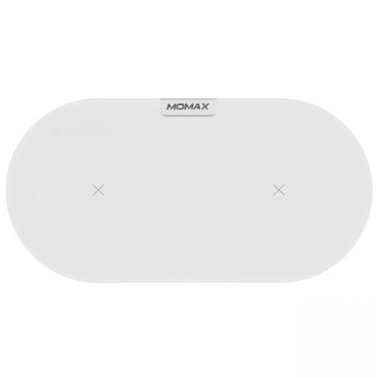 Бездротовий зарядний пристрій Momax Q.Pad Dual Wireless Charger White - ціна, характеристики, відгуки, розстрочка, фото 1