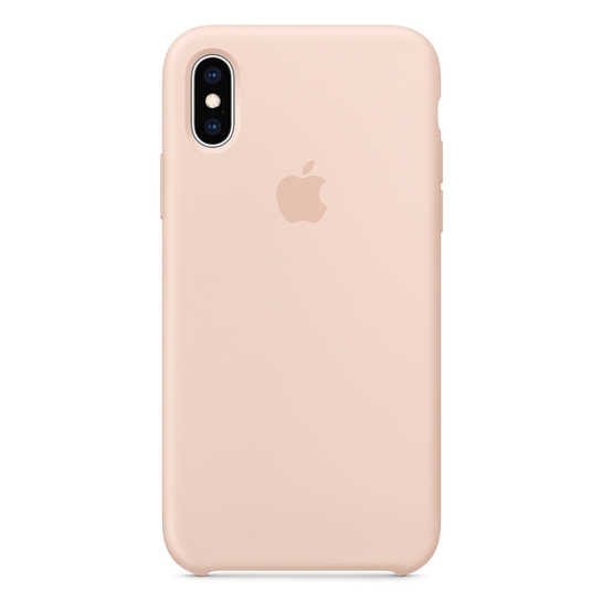 Чехол Apple Silicone Case for iPhone XS Pink Sand - цена, характеристики, отзывы, рассрочка, фото 1