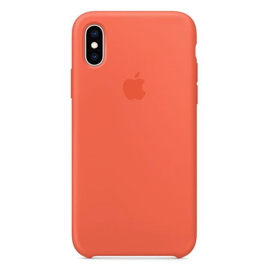 Чехол Apple Silicone Case for iPhone XS Nectarine - цена, характеристики, отзывы, рассрочка, фото 1
