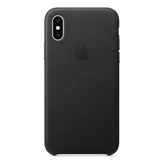 Чехол Apple Leather Case for iPhone XS Black - цена, характеристики, отзывы, рассрочка, фото 1