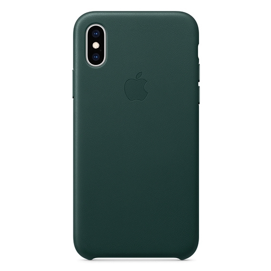 Чехол Apple Leather Case for iPhone XS Forest Green - цена, характеристики, отзывы, рассрочка, фото 1