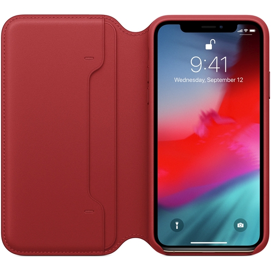 Чохол Apple Leather Folio for iPhone XS (PRODUCT)RED - ціна, характеристики, відгуки, розстрочка, фото 3