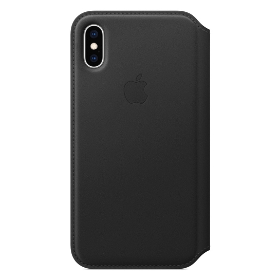 Чохол Apple Leather Folio for iPhone XS Black - ціна, характеристики, відгуки, розстрочка, фото 1