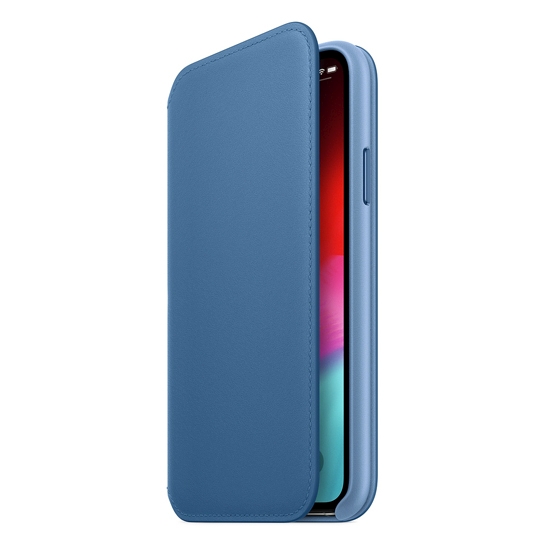 Чохол Apple Leather Folio for iPhone XS Cape Cod Blue - ціна, характеристики, відгуки, розстрочка, фото 3