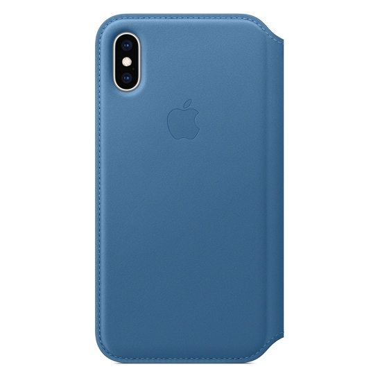 Чохол Apple Leather Folio for iPhone XS Cape Cod Blue - ціна, характеристики, відгуки, розстрочка, фото 1