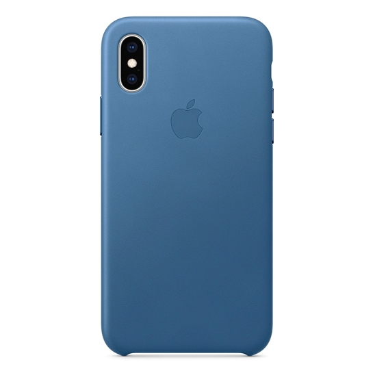 Чехол Apple Leather Case for iPhone XS Cape Cod Blue - цена, характеристики, отзывы, рассрочка, фото 1