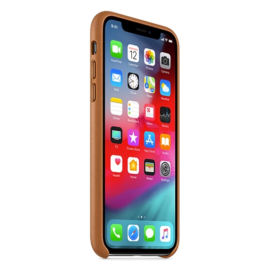 Чохол Apple Leather Case for iPhone XS Saddle Brown - ціна, характеристики, відгуки, розстрочка, фото 3