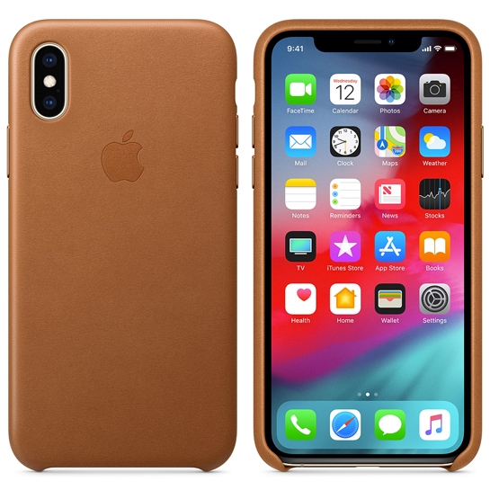 Чехол Apple Leather Case for iPhone XS Saddle Brown - цена, характеристики, отзывы, рассрочка, фото 2