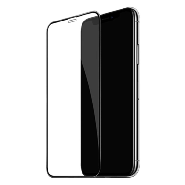 Скло Baseus Silk-Screen 3D Edge Protection Tempered Glass for iPhone 11/XR Front Black - цена, характеристики, отзывы, рассрочка, фото 1