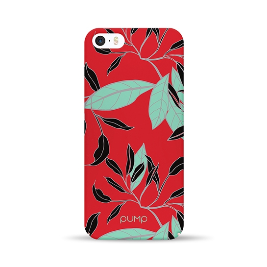 Чехол Pump Tender Touch Case for iPhone 5/5S/SE Floral Red # - цена, характеристики, отзывы, рассрочка, фото 1