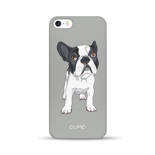 Чехол Pump Tender Touch Case for iPhone 5/5S/SE Bulldog on Gray # - цена, характеристики, отзывы, рассрочка, фото 1