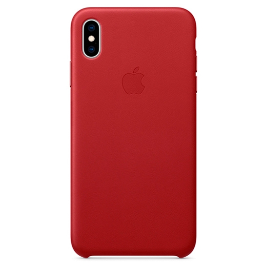 Чохол Apple Leather Case for iPhone XS Max (PRODUCT) Red - ціна, характеристики, відгуки, розстрочка, фото 1
