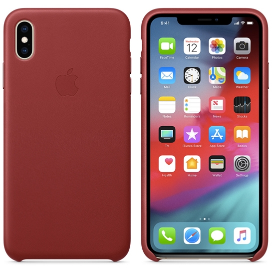 Чохол Apple Leather Case for iPhone XS Max (PRODUCT) Red - ціна, характеристики, відгуки, розстрочка, фото 2