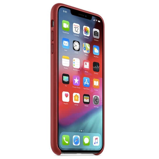 Чехол Apple Leather Case for iPhone XS Max (PRODUCT) Red - цена, характеристики, отзывы, рассрочка, фото 3
