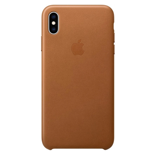 Чохол Apple Leather Case for iPhone XS Max Saddle Brown - ціна, характеристики, відгуки, розстрочка, фото 1