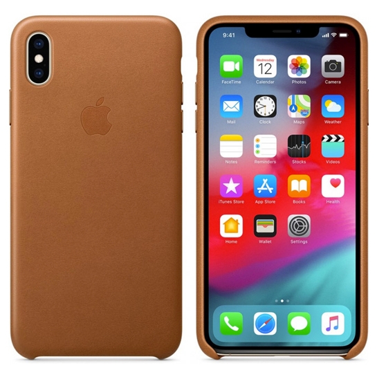 Чохол Apple Leather Case for iPhone XS Max Saddle Brown - ціна, характеристики, відгуки, розстрочка, фото 2
