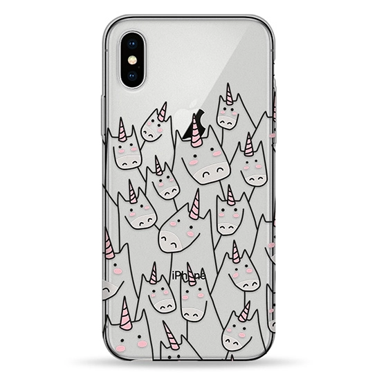 Чехол Pump Transparency Case for iPhone X/XS Attentive Unicorns #