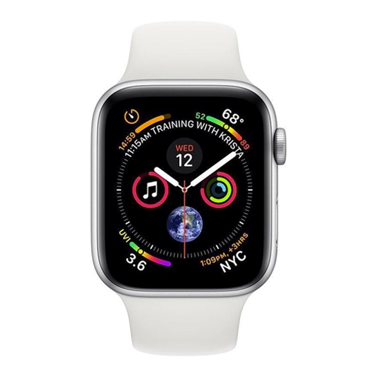 Смарт-годинник Apple Watch Series 4 + LTE 44mm Silver Aluminum Case with White Sport Band - ціна, характеристики, відгуки, розстрочка, фото 2