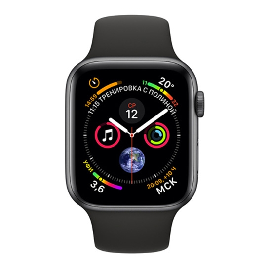 Смарт-часы Apple Watch Series 4 + LTE 44mm Space Gray Aluminum Case with Black Sport Band - цена, характеристики, отзывы, рассрочка, фото 2