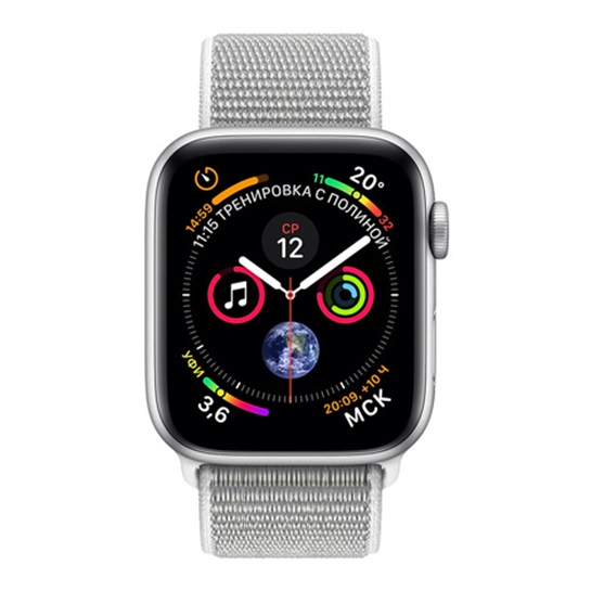 Смарт-годинник Apple Watch Series 4 + LTE 44mm Silver Aluminum Case with Seashell Sport Loop - ціна, характеристики, відгуки, розстрочка, фото 2