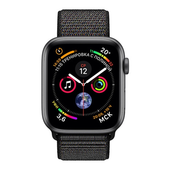 Смарт-годинник Apple Watch Series 4 + LTE 44mm Space Gray Aluminum Case with Black Sport Loop - ціна, характеристики, відгуки, розстрочка, фото 2