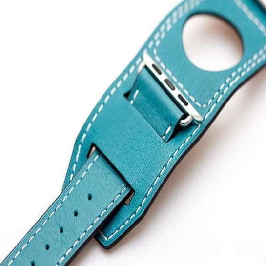 Ремінець COTEetCI W10 Fashion Leather Band for Apple Watch 38mm/40mm Blue - ціна, характеристики, відгуки, розстрочка, фото 4