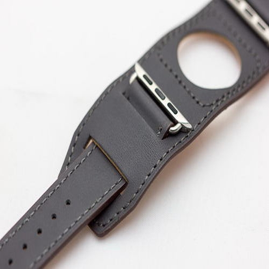 Ремінець COTEetCI W10 Fashion Leather Band for Apple Watch 38mm/40mm Gray - ціна, характеристики, відгуки, розстрочка, фото 2
