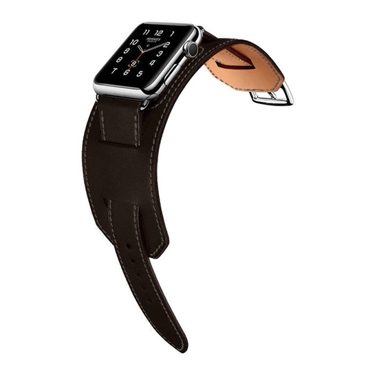 Ремешок COTEetCI W10 Fashion Leather Band for Apple Watch 42mm/44mm Dark Gray - цена, характеристики, отзывы, рассрочка, фото 1