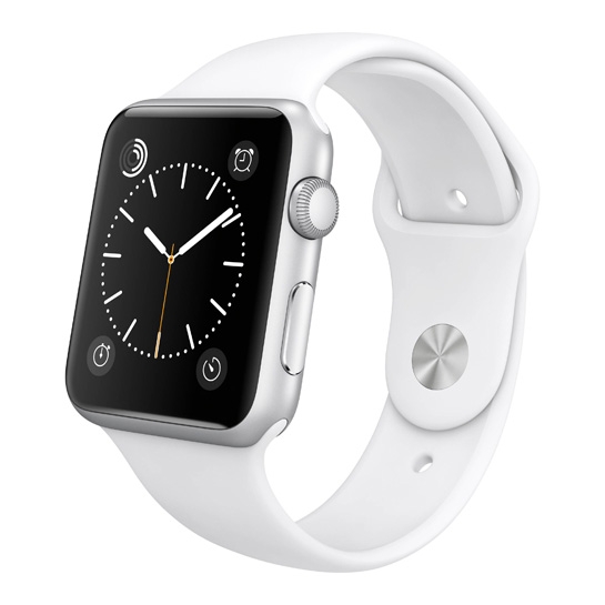 Смарт Годинник Apple Watch Sport 42mm Silver Alluminum Case White Sport Band - ціна, характеристики, відгуки, розстрочка, фото 1
