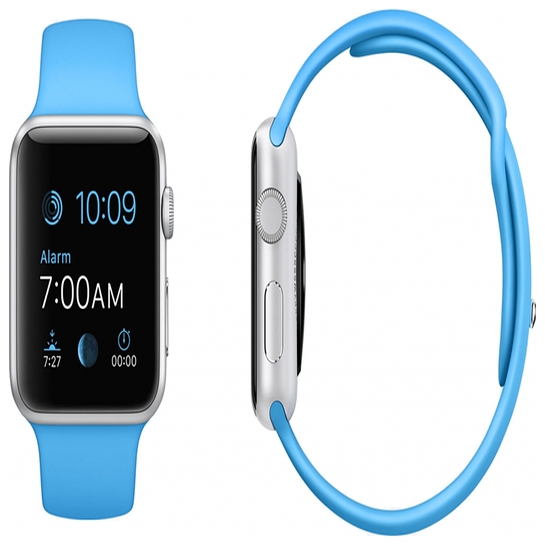 Смарт Часы Apple Watch Sport 42mm Silver Alluminum Case Blue Sport Band - цена, характеристики, отзывы, рассрочка, фото 2