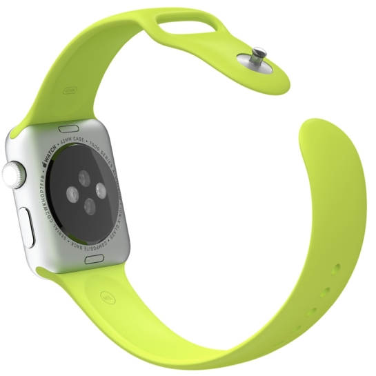 Смарт Часы Apple Watch Sport 42mm Silver Alluminum Case Green Sport Band - цена, характеристики, отзывы, рассрочка, фото 2