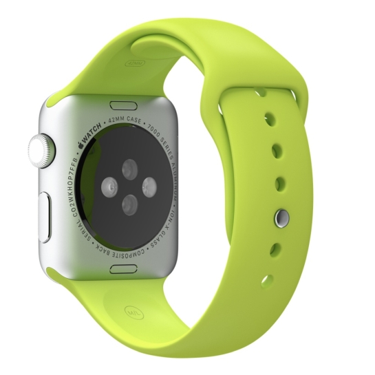 Смарт Часы Apple Watch Sport 42mm Silver Alluminum Case Green Sport Band - цена, характеристики, отзывы, рассрочка, фото 3