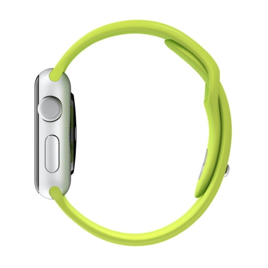 Смарт Часы Apple Watch Sport 38mm Silver Alluminum Case Green Sport Band - цена, характеристики, отзывы, рассрочка, фото 3