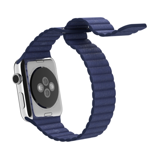 Смарт Часы Apple Watch 42mm Stainless Steel Case Bright Blue Leather Loop - цена, характеристики, отзывы, рассрочка, фото 5