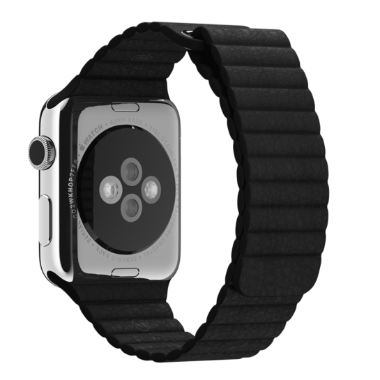 Смарт Часы Apple Watch 42mm Stainless Steel Case Black Leather Loop - цена, характеристики, отзывы, рассрочка, фото 2