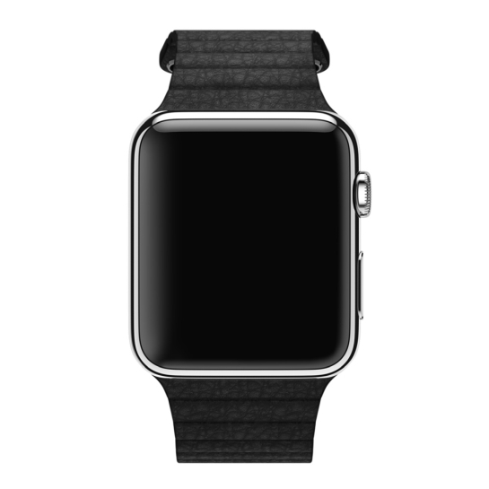 Смарт Годинник Apple Watch 42mm Stainless Steel Case Black Leather Loop - ціна, характеристики, відгуки, розстрочка, фото 4