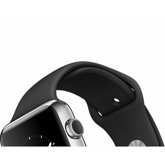 Смарт Часы Apple Watch 42mm Stainless Steel Case Black Sport Band - цена, характеристики, отзывы, рассрочка, фото 4