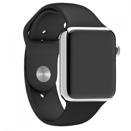 Смарт Годинник Apple Watch 42mm Stainless Steel Case Black Sport Band - ціна, характеристики, відгуки, розстрочка, фото 6