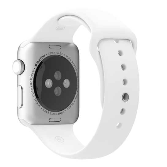 Смарт Часы Apple Watch 42mm Stainless Steel Case White Sport Band - цена, характеристики, отзывы, рассрочка, фото 2