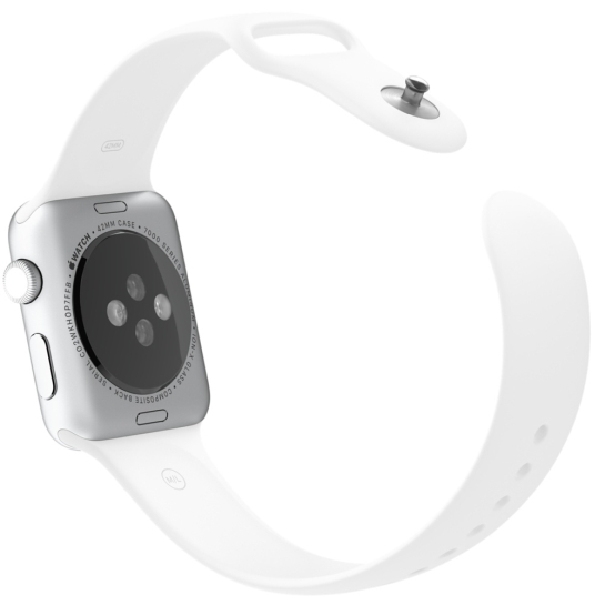 Смарт Часы Apple Watch 42mm Stainless Steel Case White Sport Band - цена, характеристики, отзывы, рассрочка, фото 5