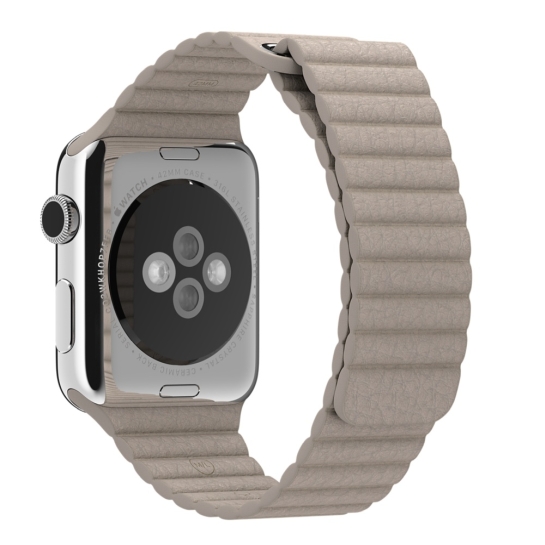 Смарт Годинник Apple Watch 42mm Stainless Steel Case Stone Leather Loop - ціна, характеристики, відгуки, розстрочка, фото 2