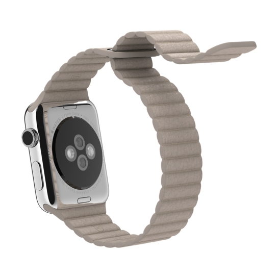 Смарт Часы Apple Watch 42mm Stainless Steel Case Stone Leather Loop - цена, характеристики, отзывы, рассрочка, фото 5