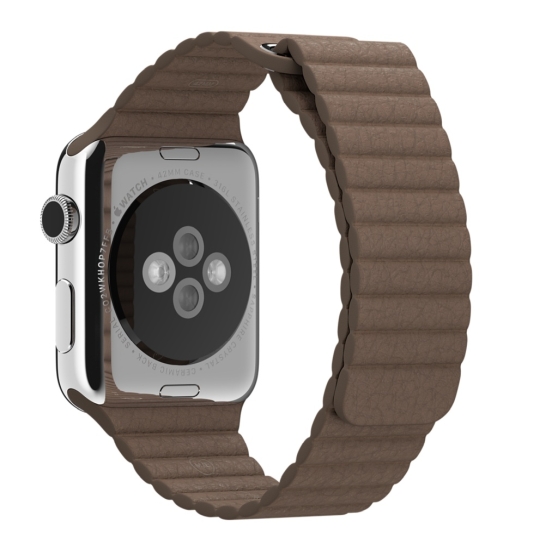 Смарт Годинник Apple Watch 42mm Stainless Steel Case Light Brown Leather Loop - ціна, характеристики, відгуки, розстрочка, фото 2