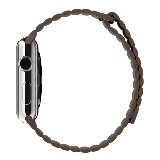 Смарт Часы Apple Watch 42mm Stainless Steel Case Light Brown Leather Loop - цена, характеристики, отзывы, рассрочка, фото 3