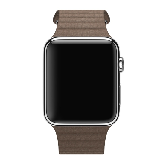 Смарт Часы Apple Watch 42mm Stainless Steel Case Light Brown Leather Loop - цена, характеристики, отзывы, рассрочка, фото 4